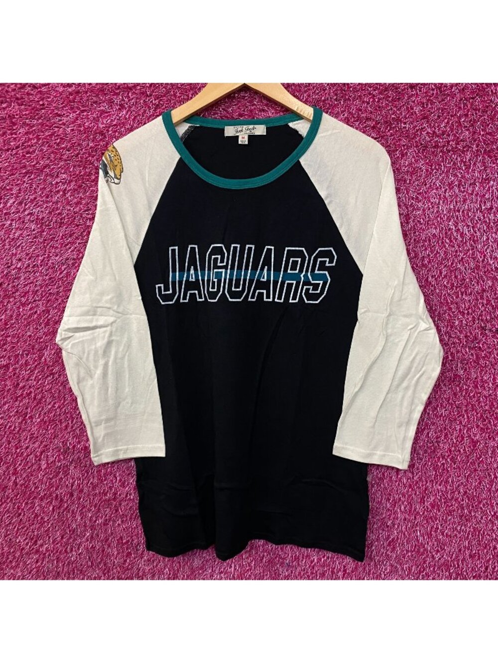 Junk Food Jacksonville Jaguars 3/4 Long Sleeve Raglan T-Shirt Medium